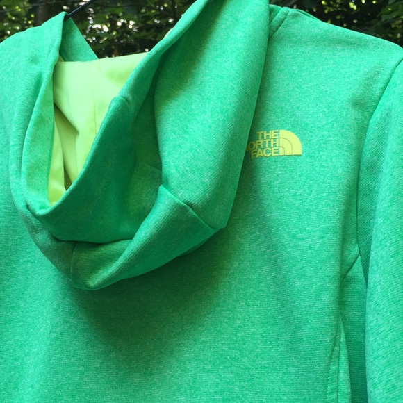 Like new condition, neon North Face hoodie - Picture 5 of 6